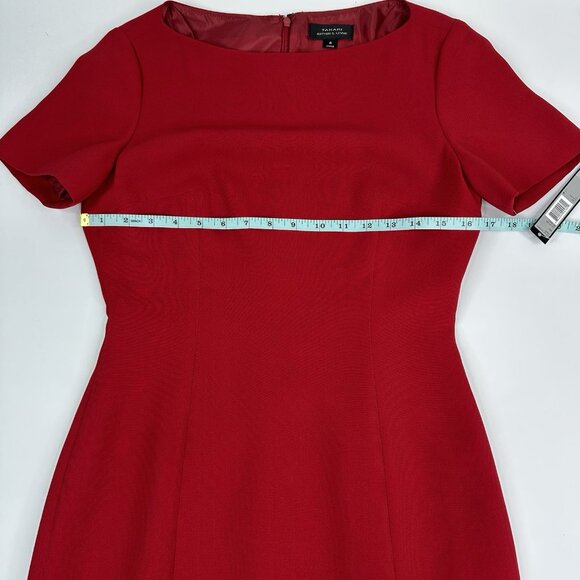 Tahari‎ Women's NWT Red Vinny Business Career Shift Dress 4/C33.2 - Picture 7 of 15